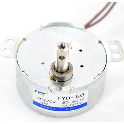 For TYD-50 AC 220V-240V 50RPM 4W 50/60Hz Shaft Dia Fan Synchronous Motor