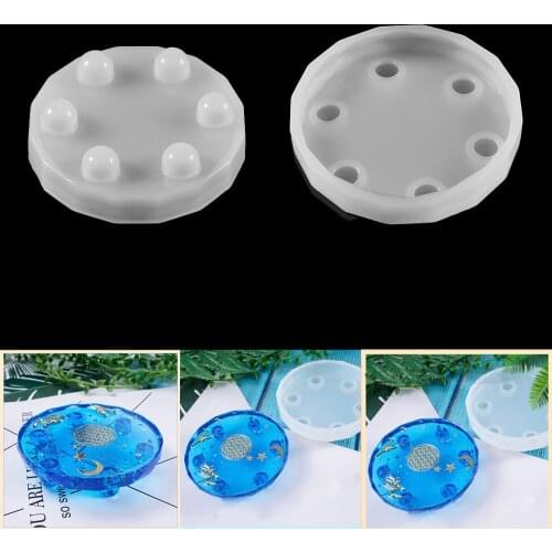 1 Pcs Crystal Silicone Ball Tray Mold Crafts Casting UV Epoxy Resin Decoration Molds for DIY Silicone Resin Jewelry Making Tool