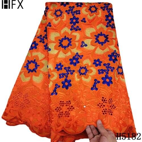 HFX New Arrival Swiss Voile Lace Fabric 100%Cotton African Lace Swiss Voile Lace in Switzerland Embroidered Brode For Sewing