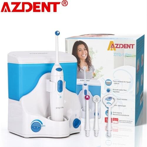AZDENT Family Oral Irrigator Water Dental Flosser Orthodontic Strong Pulse Oral Scaler Remove Dental Calculi Caries Adult Child