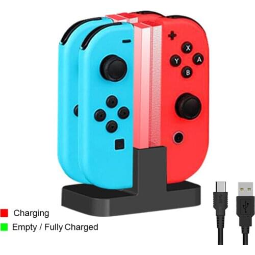 Nintend Switch 4 Controller Charger LED Indicator Charging Dock Station for Nitendo Switch Nintendoswitch NS Joy-con Accessories