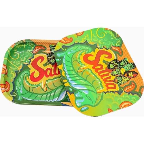 Orangutan Pattern Design Metal Cigarette Rolling Tray With Magnetic Herb Tobacco Plate Smoking Accessories 3 Type Design