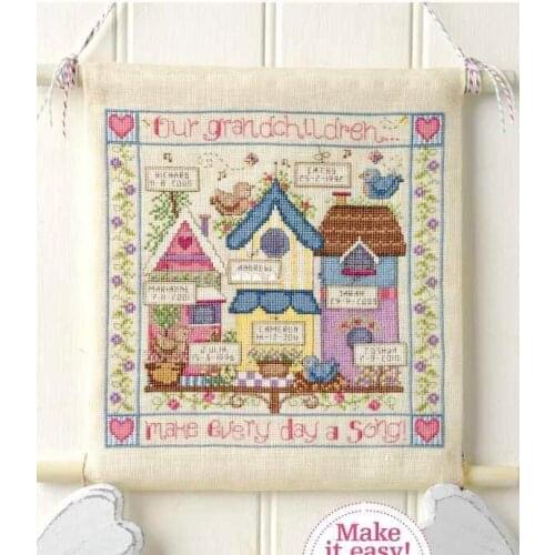 Sweet home of birds Greeting Needlework Counted Cross-Stitching Kits New Style
