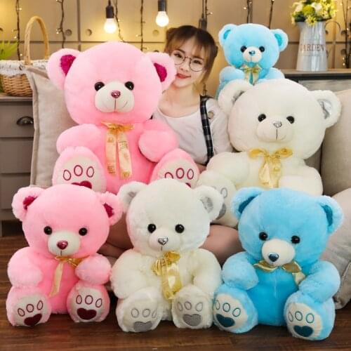 Cartoon super cute Teddy bear doll plush stuffed toy bear doll girlfriend sleeping pillow 3 colors