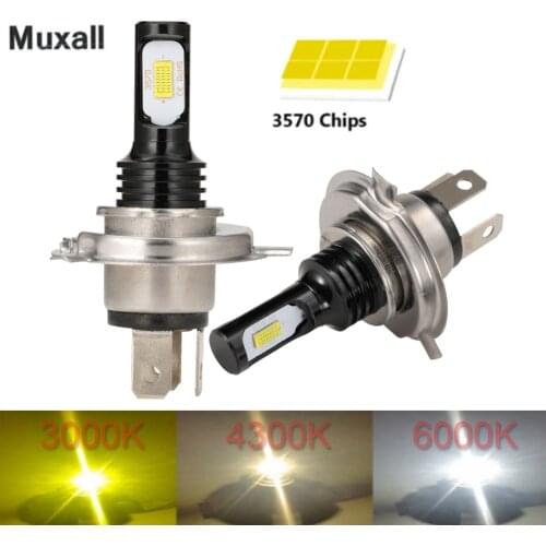 Muxall Mini 80W 20000LM H4 H7 H1 LED Car Headlight H8 H9 H11 9005 9006 9012 Car Styling Auto Headlamp Fog Light Bulbs 12V 24V