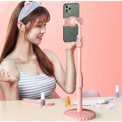 Invisible Mobile Phone Stand Live Broadcast Stand Desktop Stand Douyin Lazy Live Web Lesson Telescopic Disc Artifact