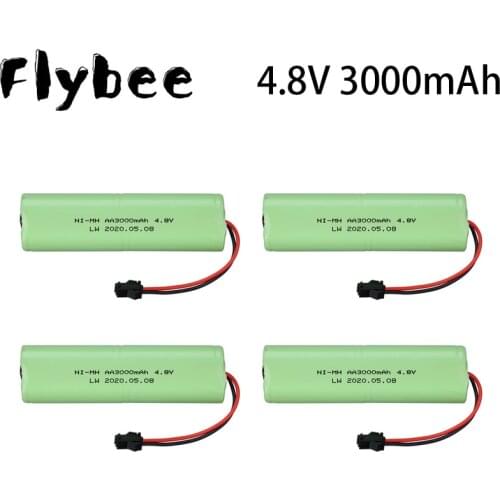 4.8v 3000mah NiMH Battery For Rc toys Cars Tanks Robots Boats Guns Ni-MH AA 4.8v Rechargeable Battery Pack 1-10pcs