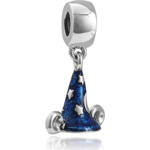 2021 NEW Exquisite European Star Witch Hat Pendants Beads Fit European Bracelets &Bangles Precious Beads for DIY Jewelry 1Pcs