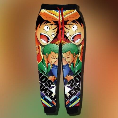 New Arrival Novelty Men Joggers Pants ONE PIECE CosplayMonkey D Luffy Pants Harajuku Anime Mens Joggers