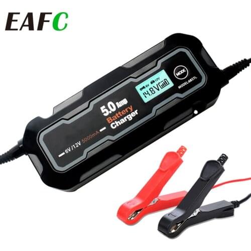 Fully Automatic Motorcycle Battery Charger Maintainer 6V/12V 5000mA Smart Fast Power Charging For Car Motorcycle