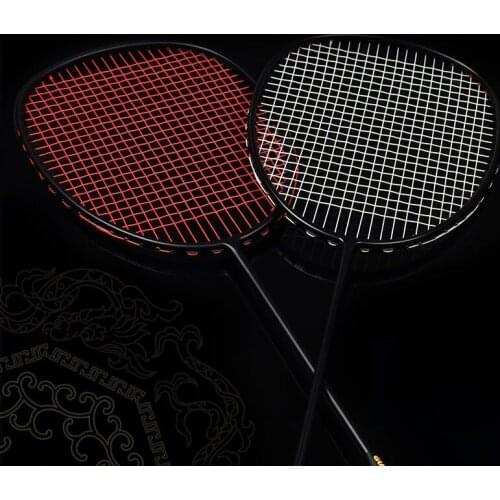 Special Shape Badminton Rackets Strung Max Tension 32LBS 100% Full Carbon Fiber 4U 80G Professional Trainning Rackets With Bags