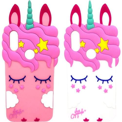 Redmi 7 Case Cover 6.26'' Cute 3D Unicorn Soft Silicone Protector Cover Coque Fundas For Xiaomi Redmi 7 Back Case Global Version