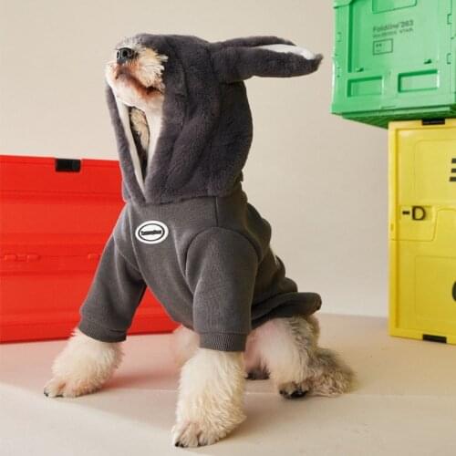 Luxury Pet Dog Clothes Autumn Winter Plus Velvet Small Medium-sized Dog Teddy Sweater Tide Brand Schnauzer VIP Pug Pet Clothes