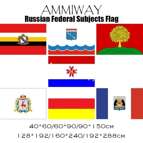 AMMIWAY Russian State Flags Kursk Leningrad Lipetsk Novgorod Oblast Mordovia Nizhny Novgorod Region Russia North Ossetia Flags