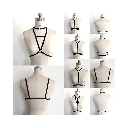 Sexy Women Strappy Bralette Caged Back Cut Out Padded Bra Bralet Crop Top