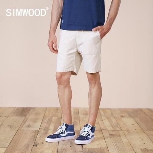 SIMWOOD 2021 Summer New Corduroy Shorts Men Casual Drawstring Plus Size Shorts Plus Size Brand Clothing SJ130045