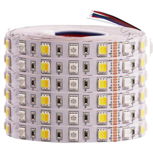 5M DC 12V 24V RGB LED Strip Light 5050 SMD RGB Warm White WWA RGB+CCT Flexible Led Tape Stripe Holiday Decorative Lighting