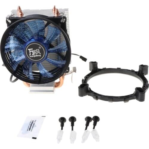 High Quality CPU Cooler Master 2 Pure Copper Heat-pipes Fan with Blue Light Freeze Tower Cooling System with PWM Fans