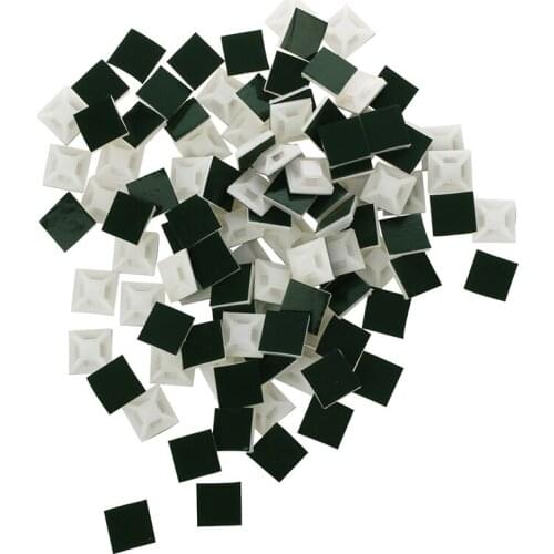 WSFS Hot Self-Adhesive Plastic Wire Bundle Holder m Cable Tie Mount Base 100Pcs