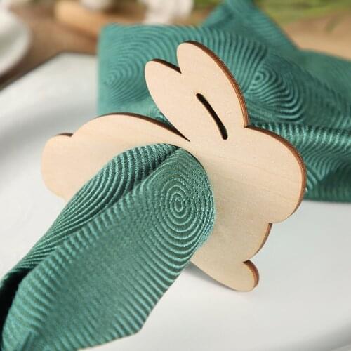 XY-10pcs Bunny Napkin Rings, Easter Table Setting, Easter Decor, Farmhouse Easter