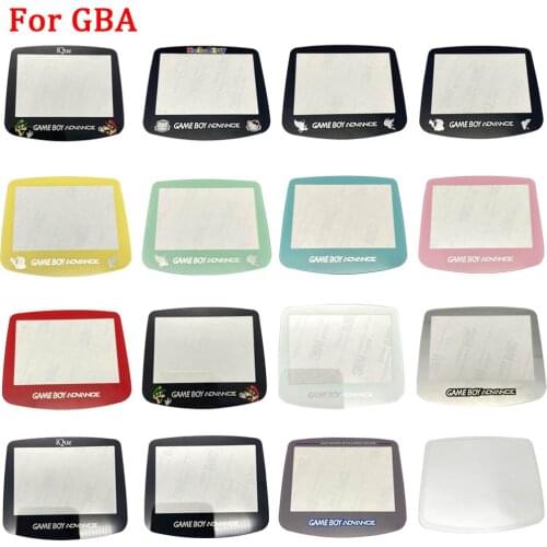 19Colors Original Size Glass Screen Lens For Gamboy Advance Shell Case Cover SFC IQUE /Black Lens /Clear Lens For GBA Screen