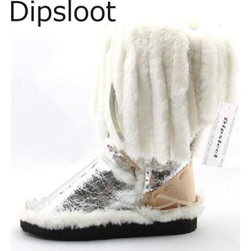 Girls Handmade Warm Soft Wool Fur Knee High Snow Boots Fur Tassel Botas Women Think Sole Patched Vintage Leather Winter Boots