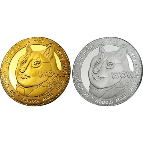 Gold/Silver Plated Ethereum Ripple Bit-coin Dogecoin T-R-X Ada Cardano QTUM IOTA Digital Currency Coin Commemorative Coins