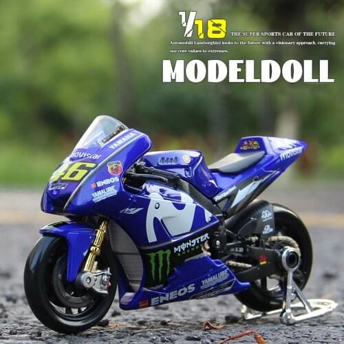1/18 Yamaha GP 25# 46# Die Cast Motorcycle Model Toy Vehicle Collection Autobike Shork-Absorber Off Road Autocycle Toys Car