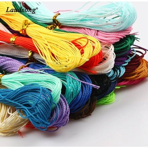 10M 1MM Wax Cotton Thread Rope Colorful For Handmade Decoration DIY Bracelet Jewelry Making Beading Rope Wholesale