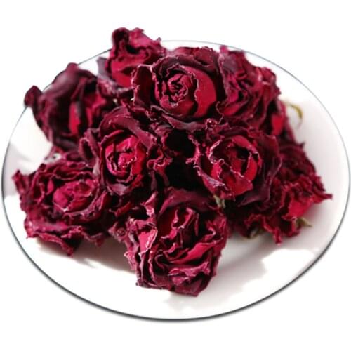 100g Pure natural dried dark rose bud double flowers deep red rose buds fragrant organic dried flower bud