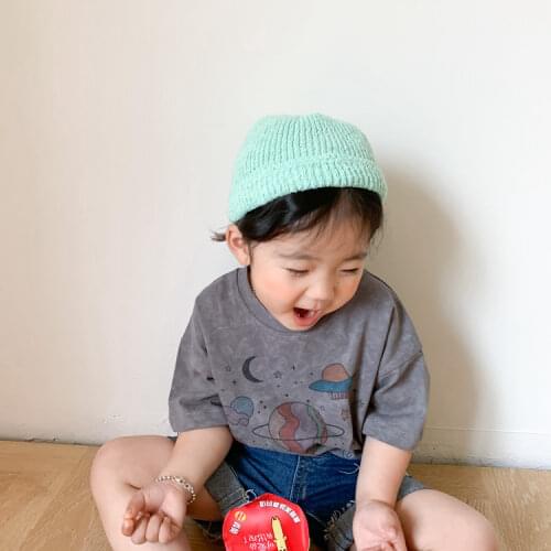 2021 Summer New Kids Tees Cartoon O-Neck Cotton Casual Short Sleeve T-shirt kids clothes