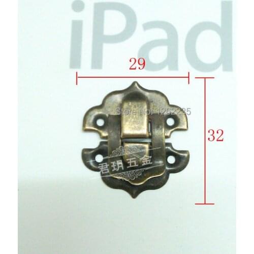 32 * 29mm Antique metal buckle Jewelry box accessories hasp Gold buckle Crafts Box buckle Wholesale