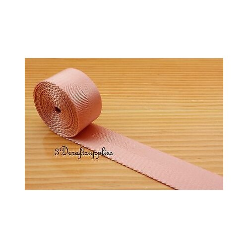 5 yards 1.25 inch(32mm) heavy weight nylon webbing for key fob strap pink ZC36