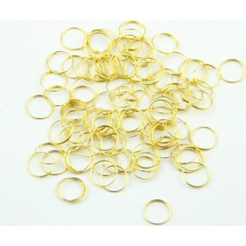500pcs/lot 12mm Golden/Chromium Steel Ring Crystal Chandelier Ball Parts Bead Curtain Accessories Connecting Octagon Beads