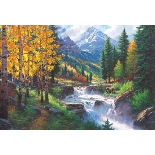 DIY Diamond Painting Rocky Mountain Nature Full Square/round Diamond Embroidery Mosaic Picture Rhinestones Paint With Diamonds