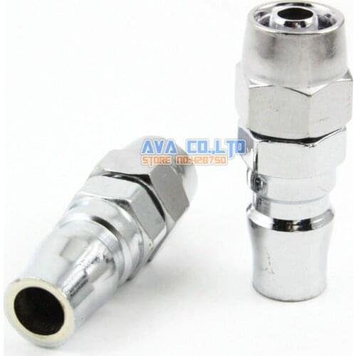 10Pieces Air Compressor Hose Quick Coupler Plug Connector for 10 * 6.5mm (OD * ID) Hose