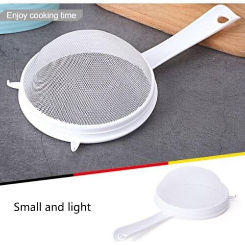 Handheld Plastic Screen Mesh Tea Leaf Strainer Flour Sieve Colander Reusable Handheld Colander Kitchen Accessories