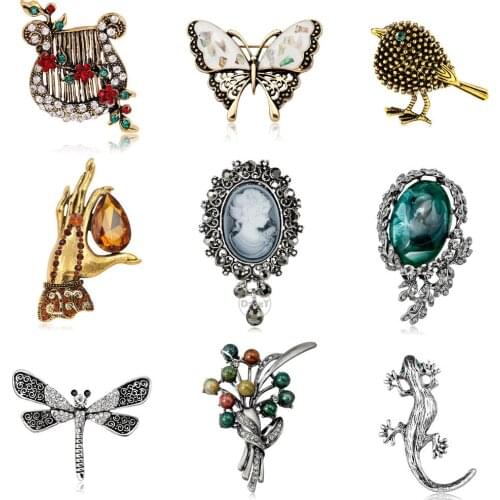 Retro Avatar Enamel Brooches For Women Lapel Badges for Clothes Jewelry Collar Vintage Pins Gifts Accessories for Friends