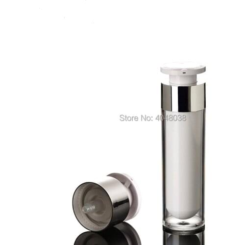 Emulsion Bottle Empty Press Pump Bottle Acrylic Vacuum Flask Top Grade Eye Cream Essence Vial Refillable Cosmetic Container