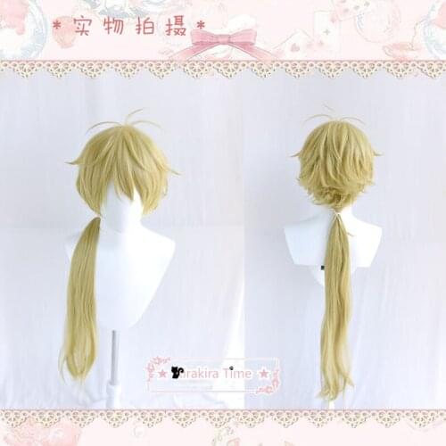 Tsukiuta Yayoi Haru Green Long / Short Heat Resistant Synthetic Hair Halloween Carnival Party Role Play Cosplay + Free Wig Cap