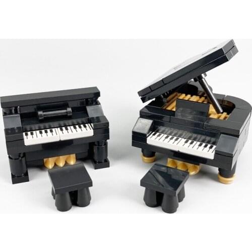 MOC Small Particle Piano Accessories Building Blocks Musical Instruments Educational Compatible Assemble DIY Model Bricks Toys