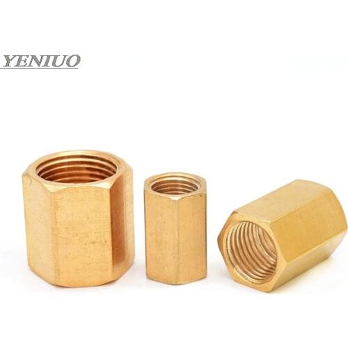 Brass Copper Hose Pipe Fitting Hex Coupling Coupler Fast Connetor Female Thread 1/8" 1/4" 3/8" 1/2" 3/4" BSP