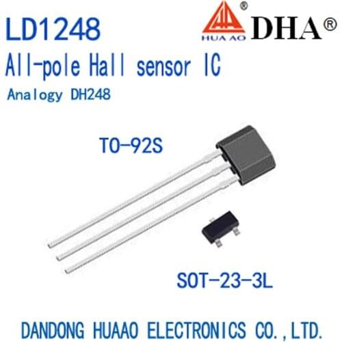 LD1248 DH248 All-pole Hall sensor ASIC TO-92S SOT23-3L