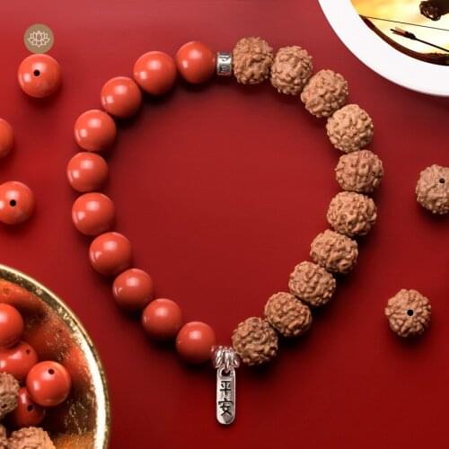 MeiDuo wen gen high content cinnabar vajra bodhi bracelet transfer original design 2019 flourishing career