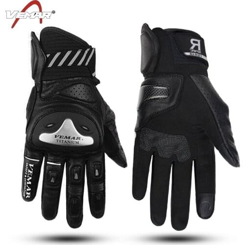 Full Finger Touchscreen Leather Cycling Bicycle Gloves Outdoor Camping Hiking Gloves Motorcycle Gloves rider gloves 3 colors