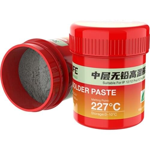 RLIFE RL-406 227℃ Lead-Free Hight Temperature Solder Paste Middle Layer Tin Planting For IP12/12Pro/12Pro Max Motherboard Repair