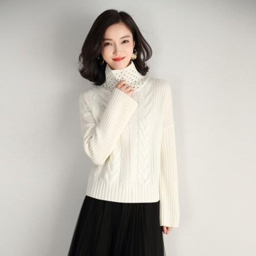 New arrival autumn & spring ladies fashion solid color turtleneck casual sweater tops pullovers high collor