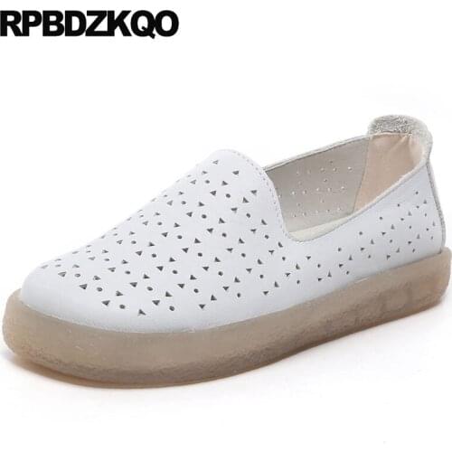 Driving Hollow Out 5 White Women 2018 China Flats Leisure Shoes Thick Sole Breathable Nurse Elderly Sandals Maternity Walking