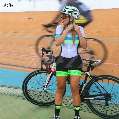 Womens white Triathlon Short Cycling Jersey Sets SkinsuitMacaquinho Ciclismo Feminino Bicycle Clothing Go pro Jumpsuit kits