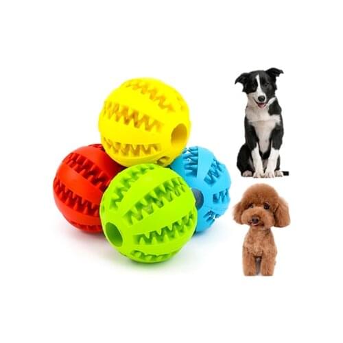 Pet Dog Chew Toy Interactive Rubber Balls Pet Dog Cat Puppy Chew Toys Ball Teeth Toys Tooth Cleaning Balls Food